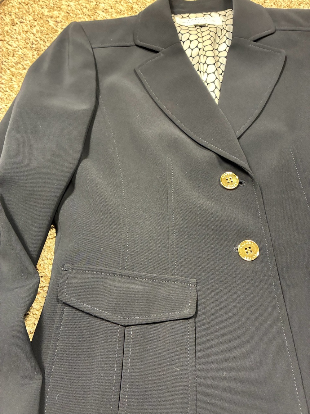 Tahari Arthur S Levine Abigail 2 Button Blazer Jacket - Picture 8 of 12